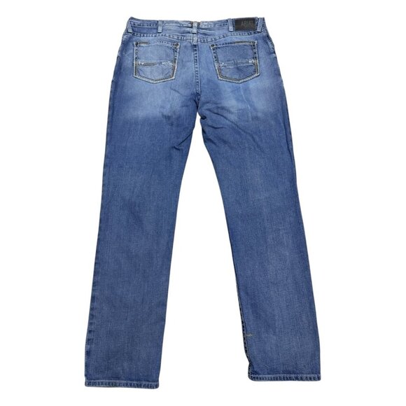 ARIAT Denim Relaxed Boot Cut Western Cowboy Casual Blue Jeans Mens 44x38 - Picture 3 of 9